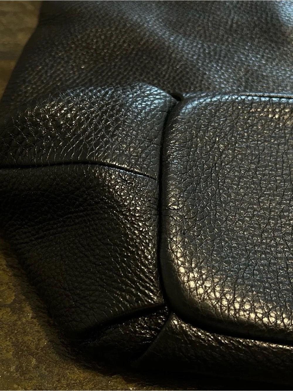 Tory Burch Black Pebbled Leather Chain-Handle Tote